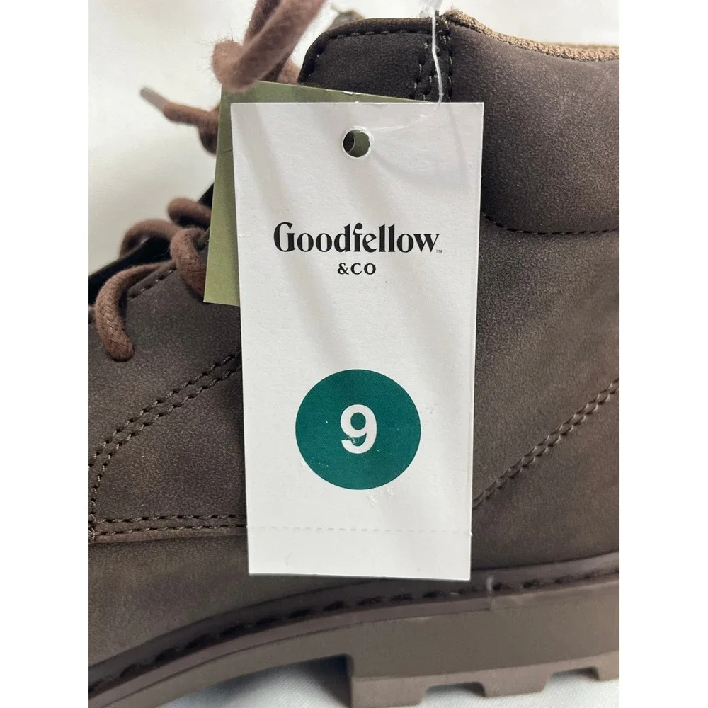 Goodfellow & Co‎ Mens Brown Lace Up Chukka Work Boots Size 9 Lug Sole New